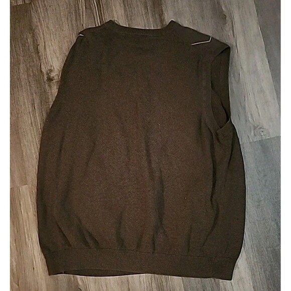 Roundtree & York Sweater Vest Mens XL Brown Argyle Preppy Academic Grandpa - Picture 2 of 8